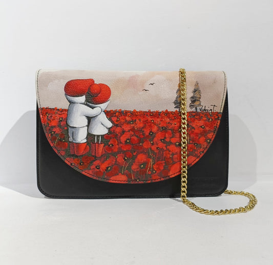 Bolso clutch pintado a mano